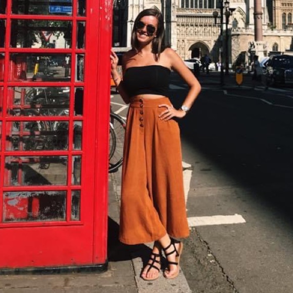 TOPSHOP High-Waisted Flare Pants